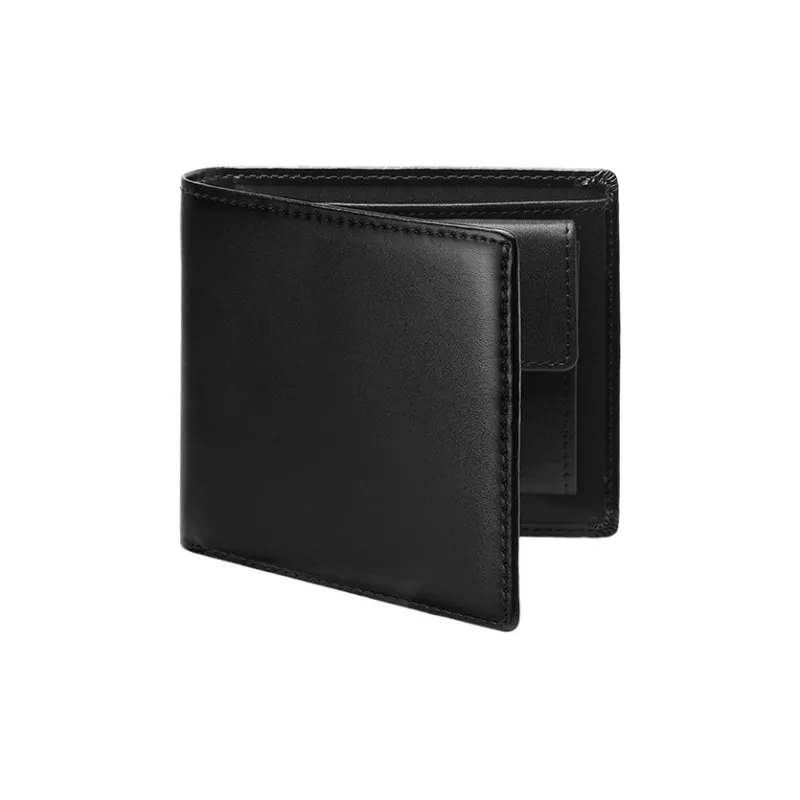Yalu Cow Split Leather Wallet Multiple Card Slots Clutch Unisex Black/Brown/Royal Blue-0