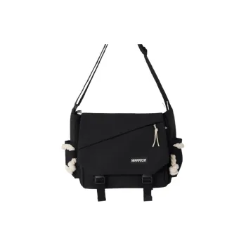 Warrior Nylon Shoulder Bag Regular Unisex Black White/Black