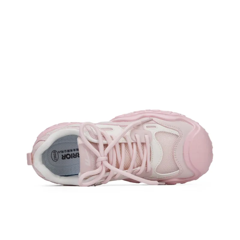 Warrior Abrasion Resistant Low Top Casual Shoes Women's Pink Beige-2