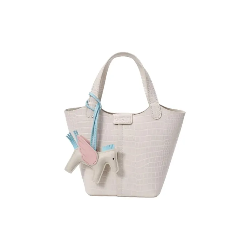 PAYOT Synthetic Leather Cloud Morning Dew Basket Bag, Shoulder Bag, Crossbody Bag, Handbag Women's Ecru/Light Yellow-0