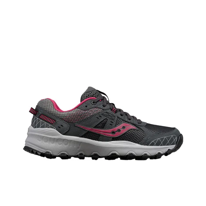 Saucony Grid Raptor TR 2 Anti Slip Wear Resistant Low Top Running Shoes Women's Gray Pink-1