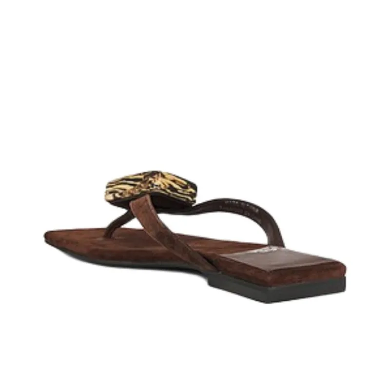Jeffrey Campbell Abrasion Resistant Flip Flops Women's Brown-3