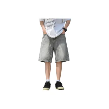 Fakeyoung Denim Shorts Unisex Gray