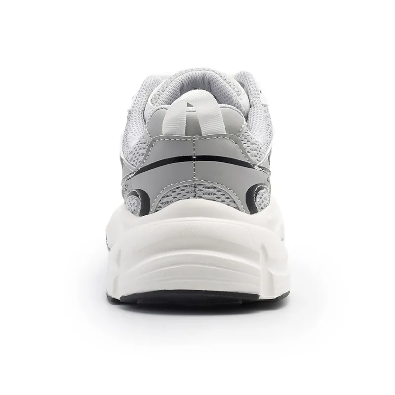 DEERWAY Cushioning Rebound Height Increasing Lightweight Slip Resistant Low Top Casual Shoes Men's Gray Black White-3