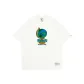 White Yarns Embroidered Globe Short-Sleeved