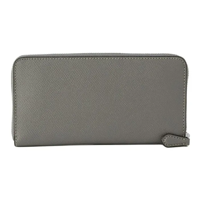 COACH Leather Wallet Trumpets Unisex Heather Gray-3