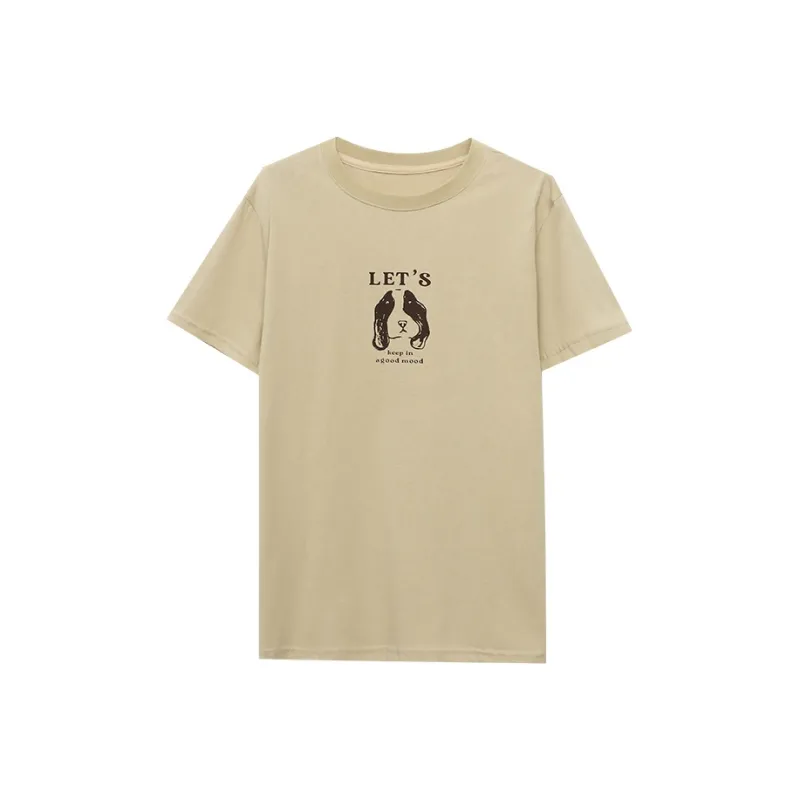 CHARM PICK T Shirts Women's Yellow Green-0