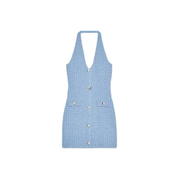 ZARA Sleeveless Dresses Women's Zebra Print Blue