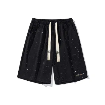 ROBINHOOD Casual Shorts Unisex Black Baby's Breath