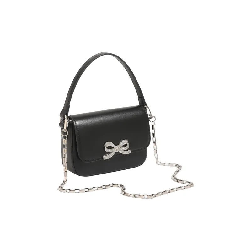 OCTSUI Synthetic Leather One Shoulder Handbag Women's Silver/Black-7