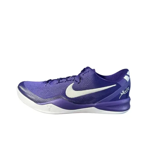 Nike Kobe 8 Anti Slip Wear Resistant Low Top Basketball Shoes Men's Purple