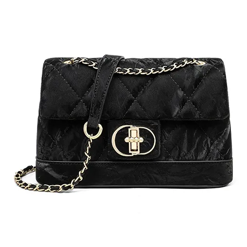 C°BANNER Cow Leather Crossbody Bag, Shoulder Bag Medium Size Women's Black-5