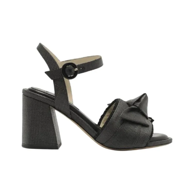 Alexandre Birman Maxi Clarita Raffia One Strap Sandals 7.5cm Women's Black-1