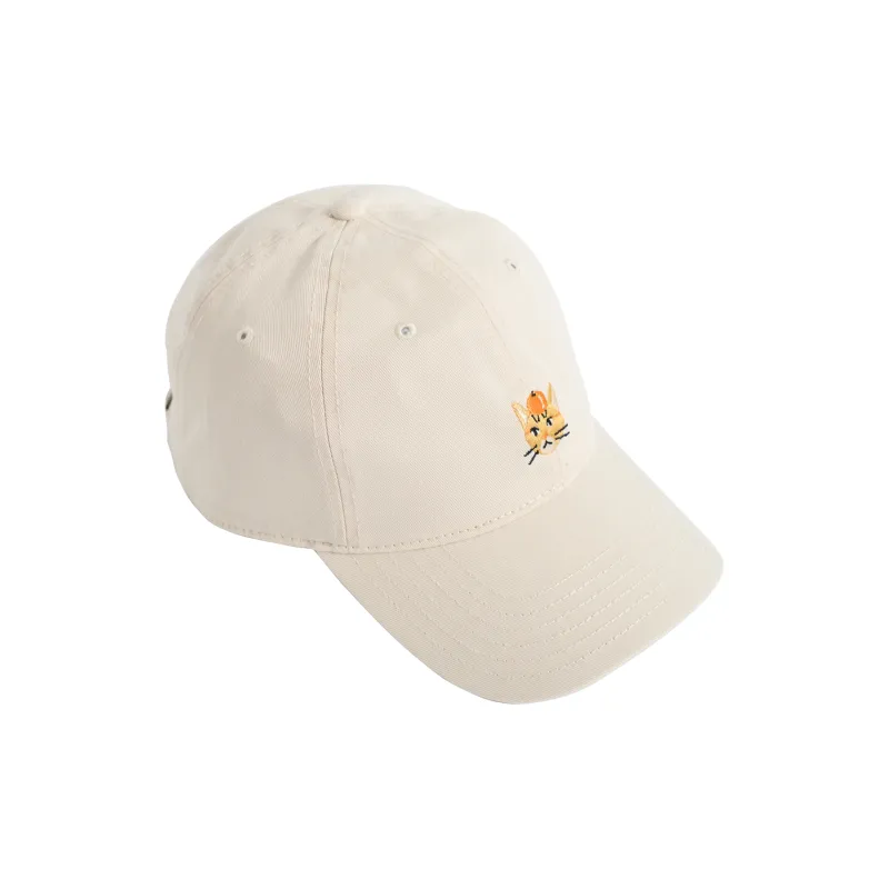 LOST PATTERN Cotton Baseball Caps Unisex Black/Ecru-5