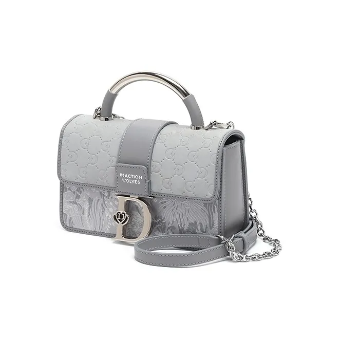 SEPTWOLVES PU Crossbody One Shoulder Handbag Regular Women's Gray-1