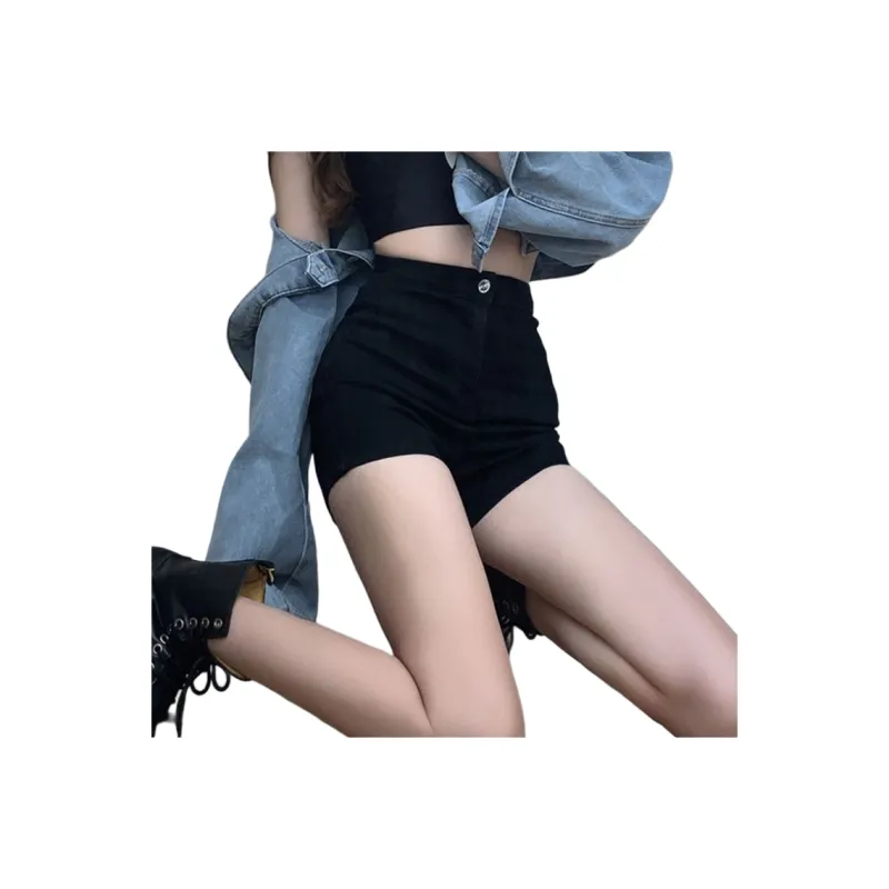 NVRFRGT Denim Shorts Women's Black-1
