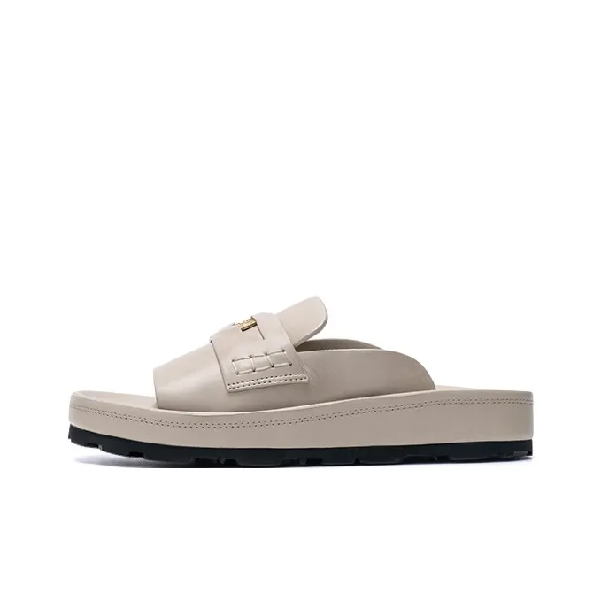 Martniel Rubber Sole Slip Resistant Slide Slippers Women's Apricot-0