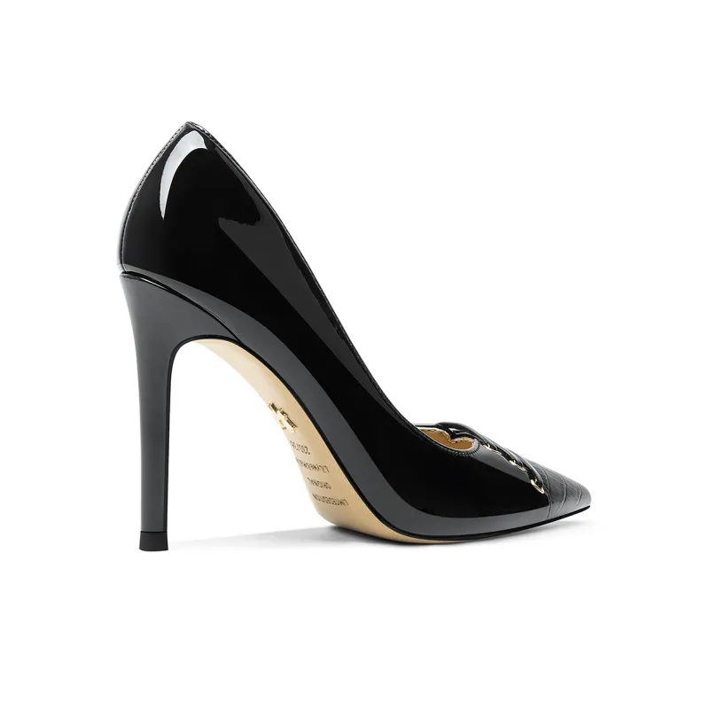 Lily Wei Lunar Corona Slim Heel High Heels Women's Black-1