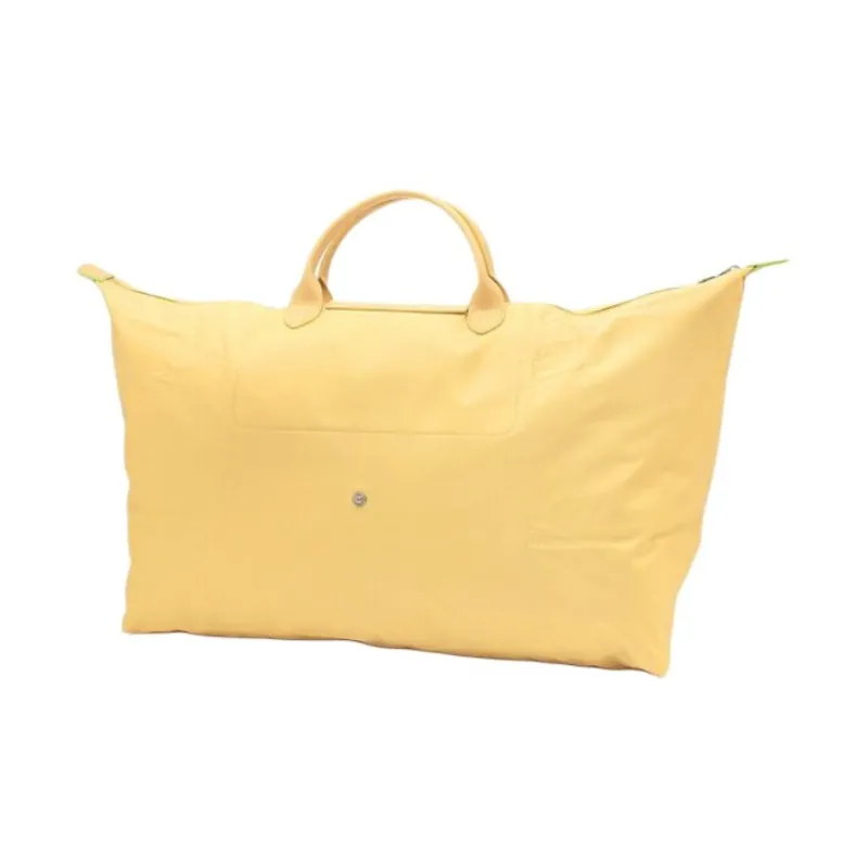 LONGCHAMP Le Pliage Green Recycled Polyamide Canvas Bag Tote Bag Portable Travel Bag Medium Size Men's Yellow-4