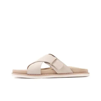 Voguhomme Rubber Sole Slip Resistant Slide Slippers Men's Apricot