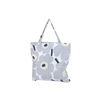 Marimekko Cotton Tote Bag, Shopping Bag, Shoulder Bag Women's Gray & Multicolor