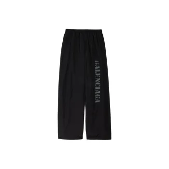 Balenciaga Casual Pants Loose Fit Style Unisex Black