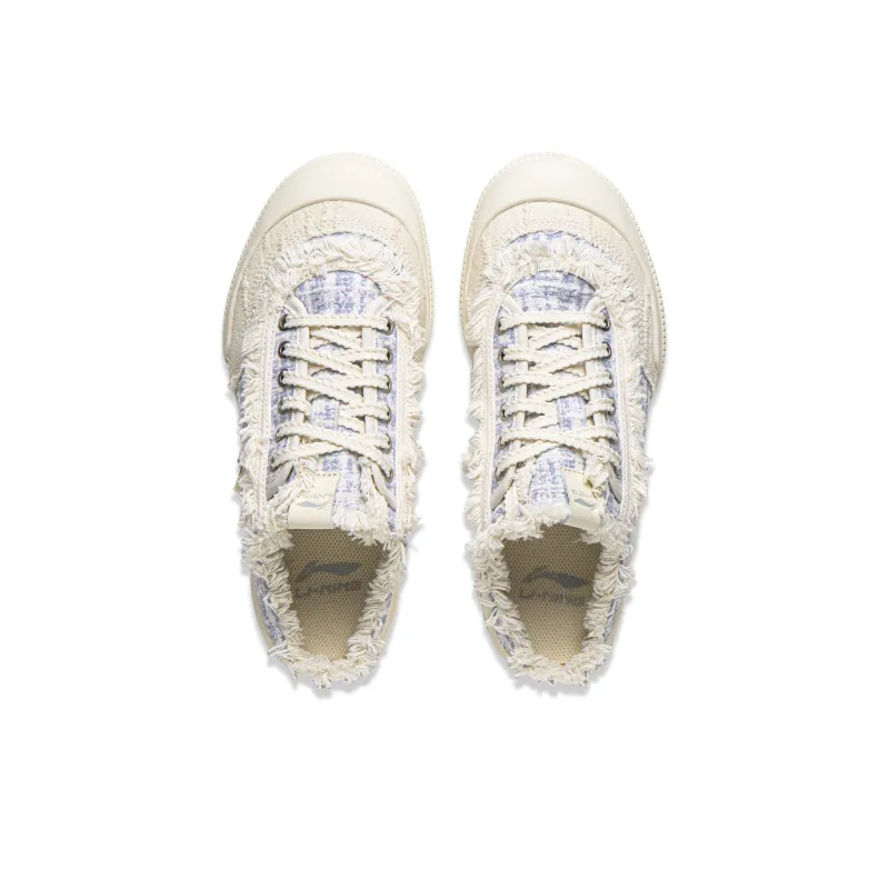 LiNing Rubber Sole Abrasion Resistant Slip Resistant Closed Toe Slippers Women's Vanilla White-2