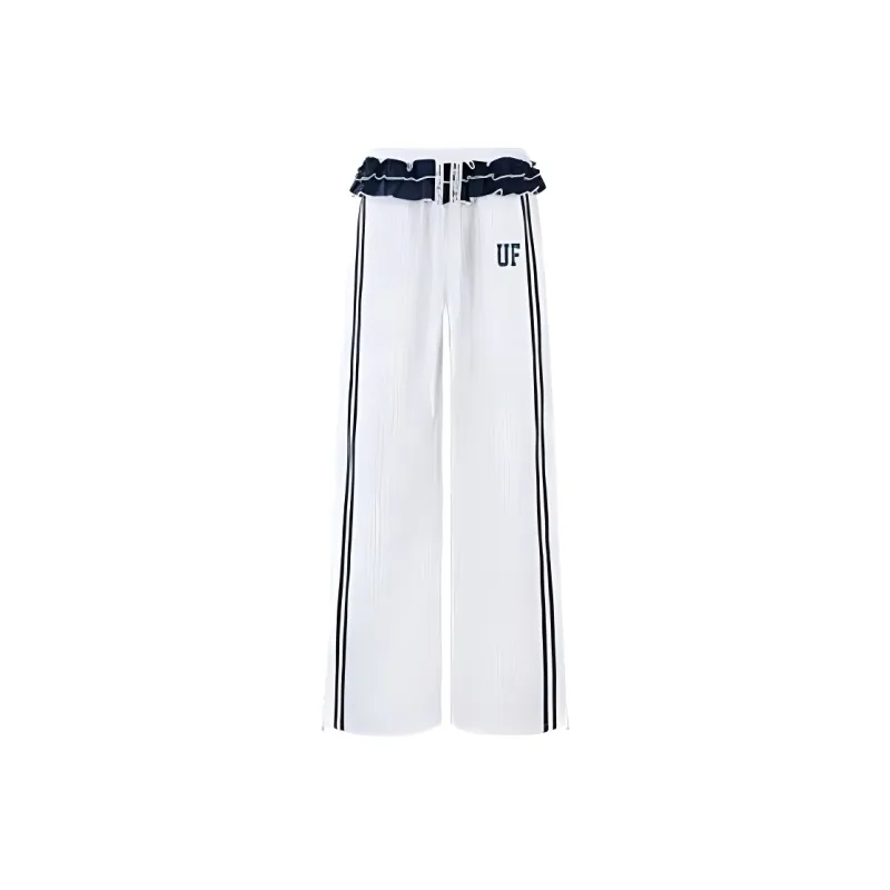 ABCMININ Casual Pants Women's Blue Stripes-0