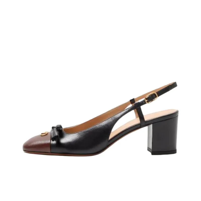 Valentino Valet Du Roi Chunky Heel High Heels 6cm Women's Black-0
