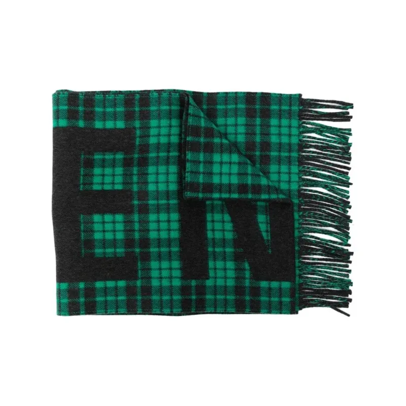 Balenciaga Wool Knit Scarves Men's Green-0