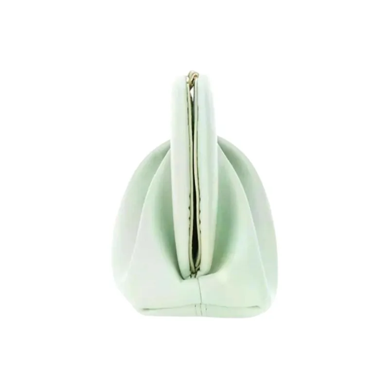 THEMOIRE Leather Clutch Regular Women's Green-1
