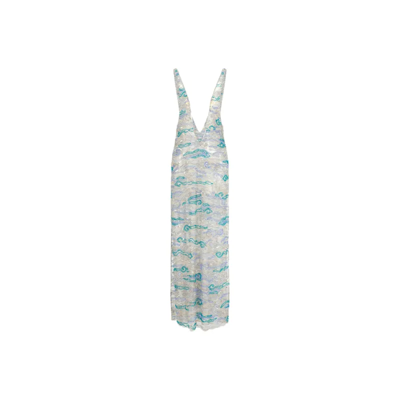 GIORGIO ARMANI Long Dress In Embroidered Silk-0