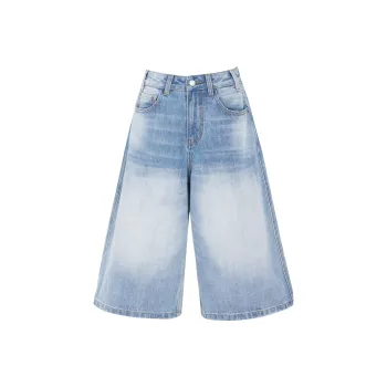 ZAZN Denim Shorts Women's Bamboo Blue
