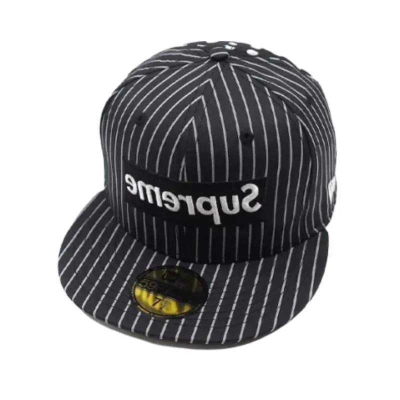 Supreme x COMME DES GARCONS SHIRT X New Era Baseball Caps Unisex Black-1