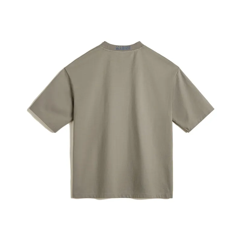 MADEN T Shirts Men Gray Green-1