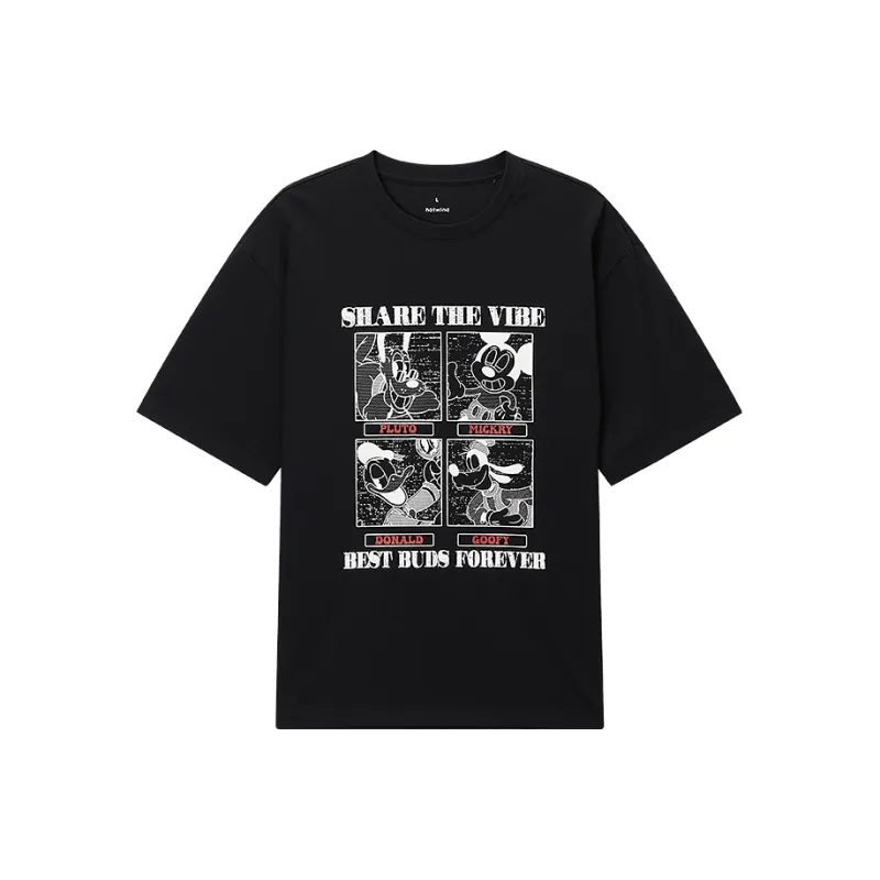 Hotwind Mickey Family Series T Shirt Men's-0