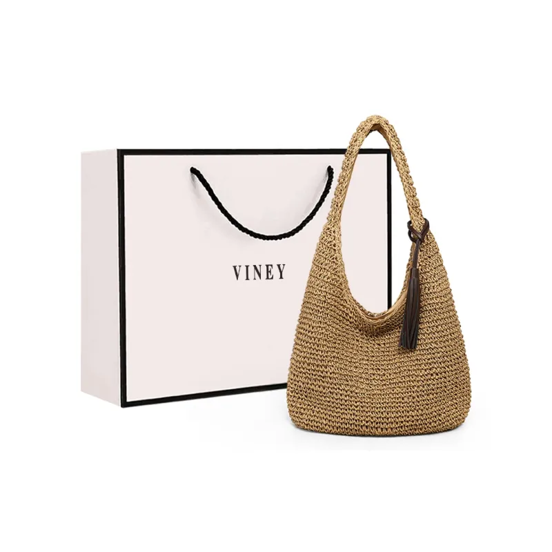 VINEY Fabric Shoulder Bag Regular Women's Khaki-0
