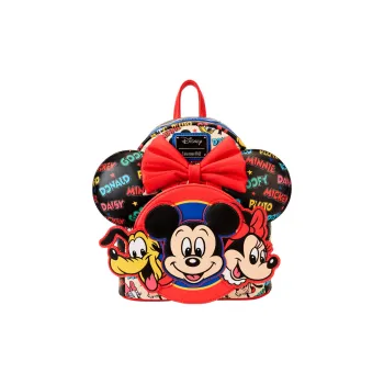 Loungefly Artificial Leather Backpack Women's Red & Black Patchwork