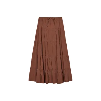 ZARA Casual Long Skirts Women's Chocolates Brown