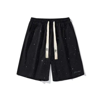 ROBINHOOD Casual Shorts Unisex Black Baby's Breath