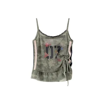 CHUU Tank Tops Women's Green Camouflage