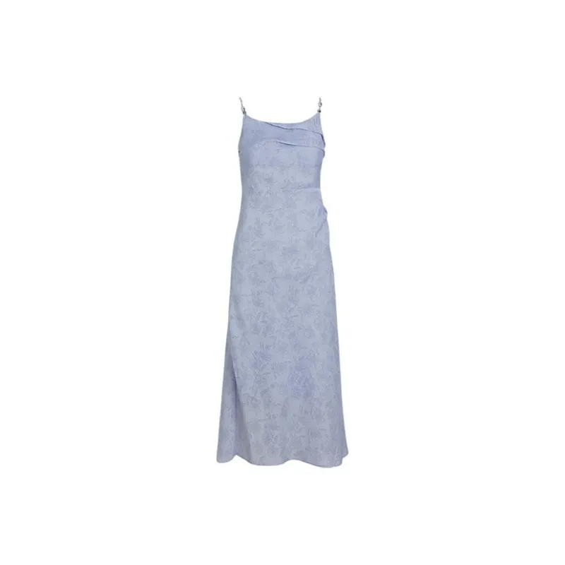 HDFULERN Slip Dresses Women's Blue-0