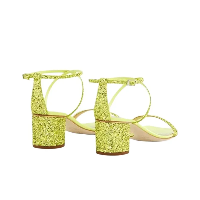Giuseppe Zanotti/GZ One Strap Sandals 5cm Women's Yellow-3