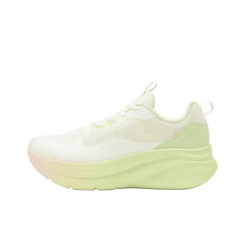 QIAODAN Cushioning, Breathable, Lightweight Low Top Casual Running Shoes Women's White Green