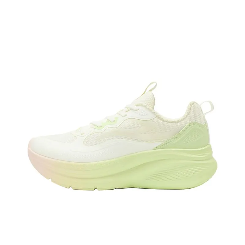 QIAODAN Cushioning, Breathable, Lightweight Low Top Casual Running Shoes Women's White Green-0