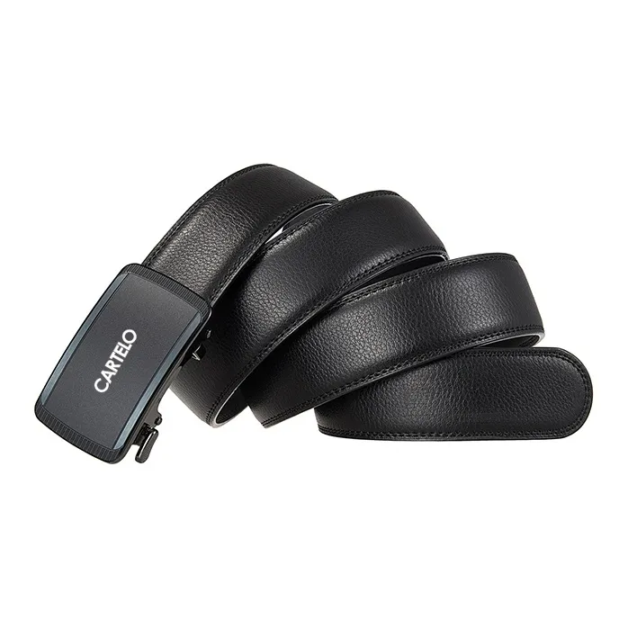 CARTELO Cow Leather Belts Men's Width 3.5CM-2