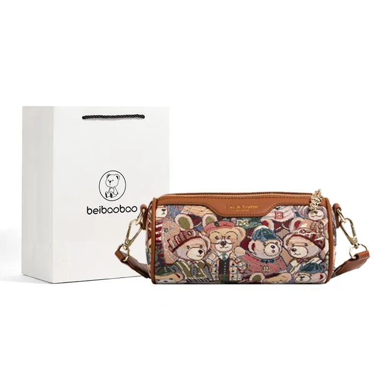 North Pack PU Cylinder Bag, Shoulder Bag, Crossbody Bag Women's Multicolor-10