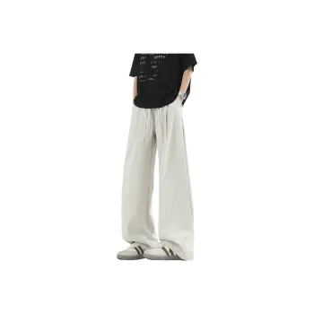 JEANSWEST Casual Pants Unisex White Khaki