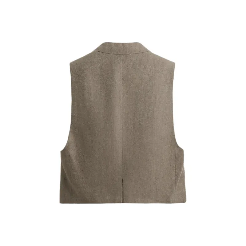 ZARA Vests Men Zebra Print Brown-1