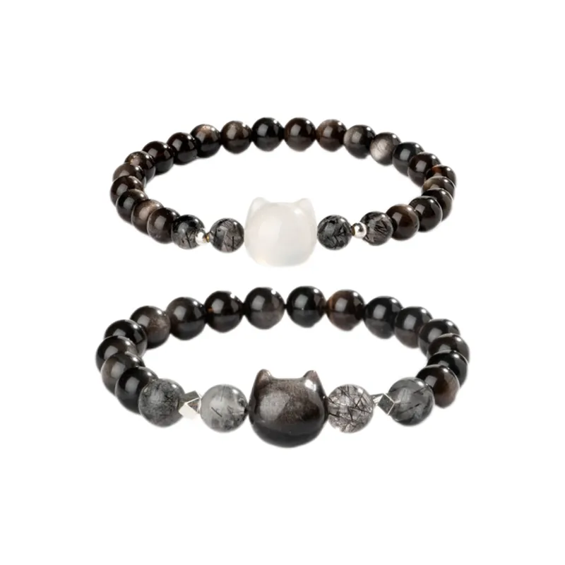 JIACUIYUN Obsidian Bracelets Women's-7